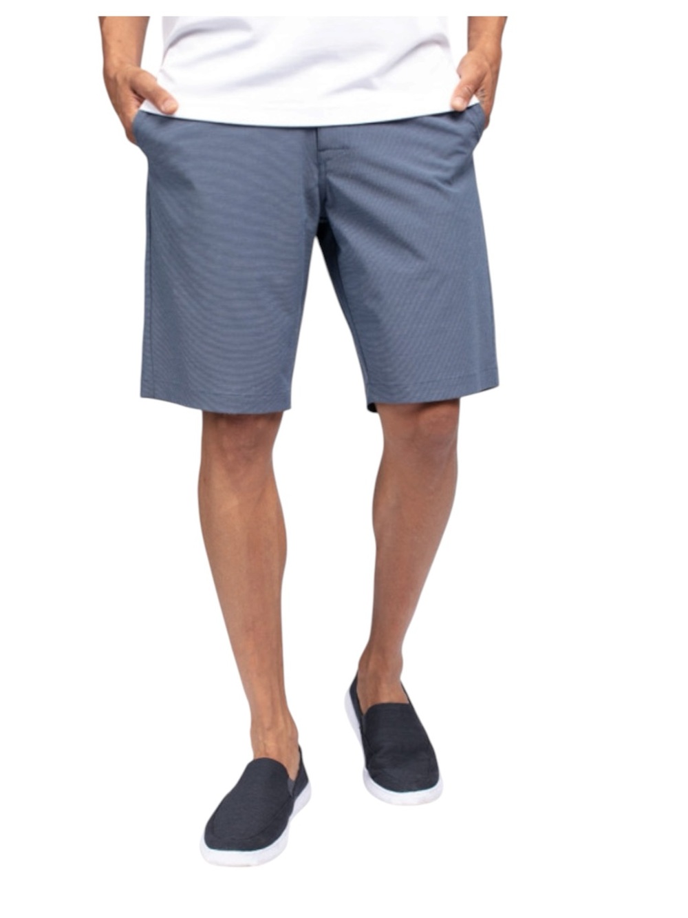 Travis Mathew Smoke Blue Beck 10" Golf Shorts (38)